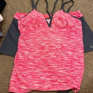 Pink , White , Grey Bathing Suit